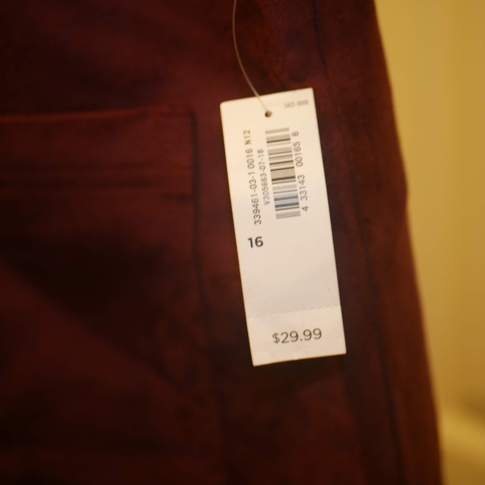 Velvet Burgundy Skirt